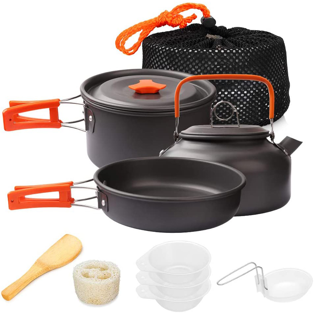 Camping Cooking Organizer - 1 adet/1 takım Kamp Tencere Seti