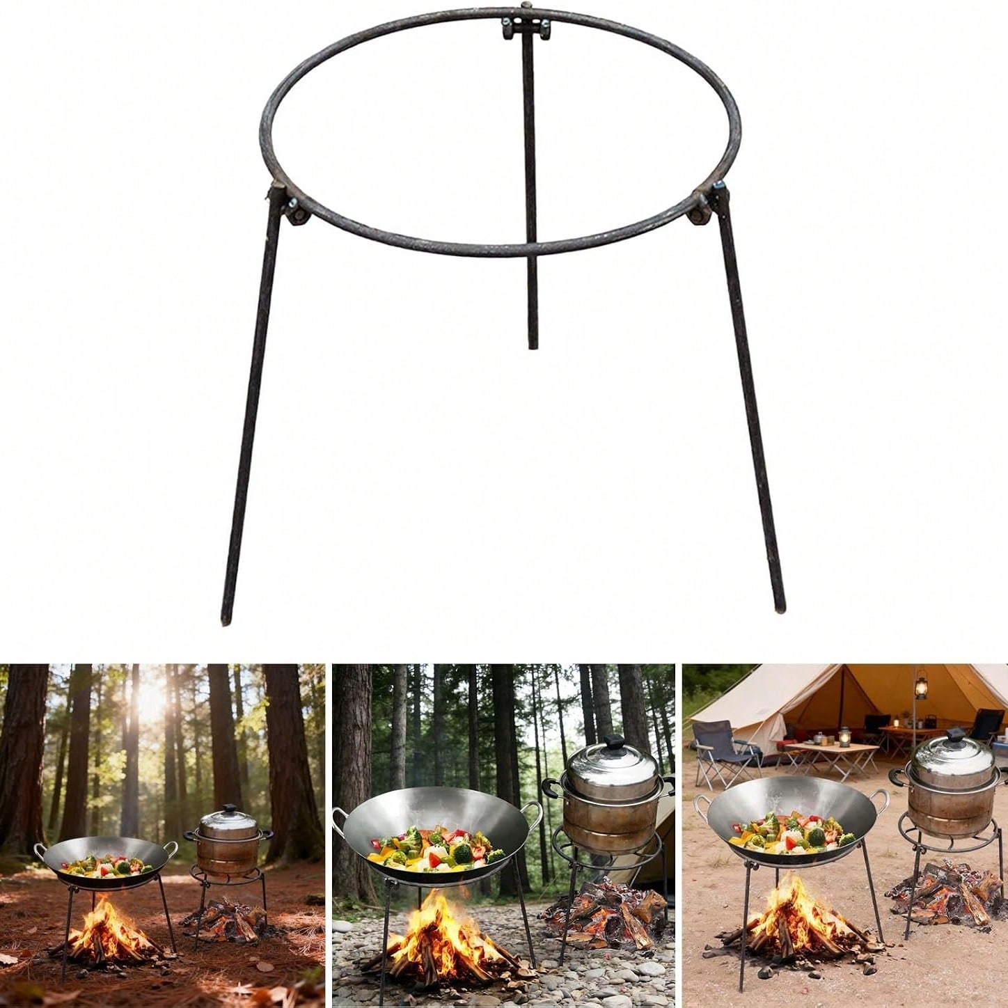 Camping Hiking Cooking - Ayarlanabilir Ayaklı Taşınabilir Açık Hava Kamp