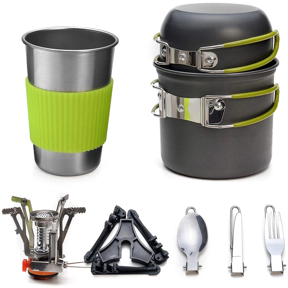 Camping Cooking Organizer - Kamp Tencere Seti Soba ile Açık
