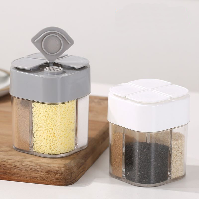Camping Cooking Container - 4'ü 1 Arada Şeffaf Baharat Dağıtıcı